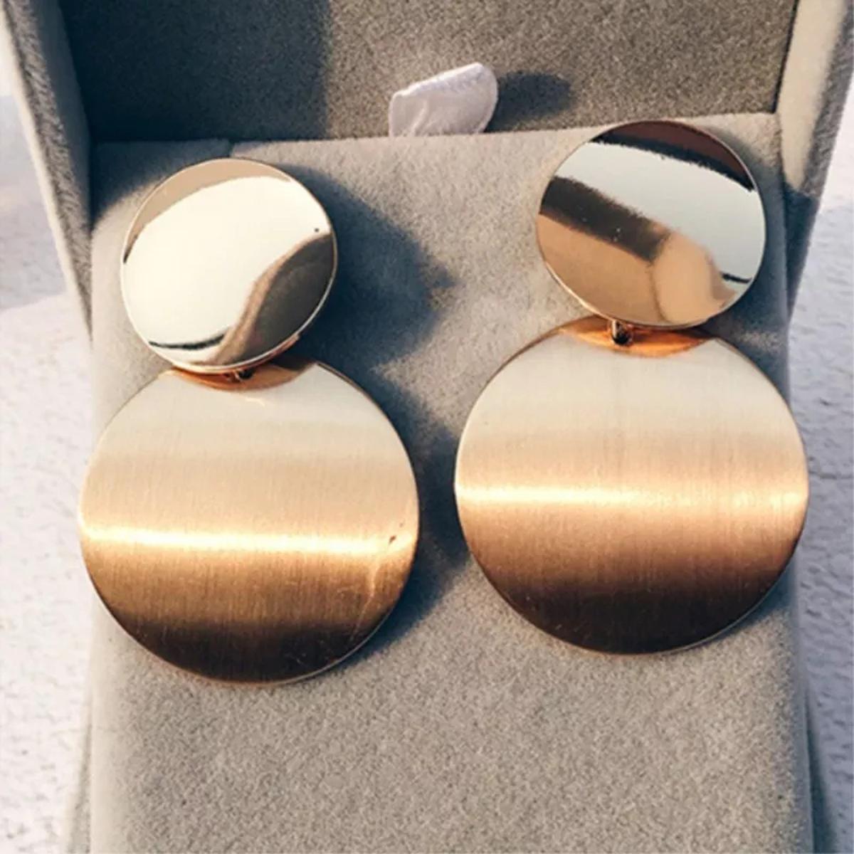 Fashion Unique Metal Hanging Dangle Earring For Women Vintage Geometric Statement Drop Earrings Jewelry
