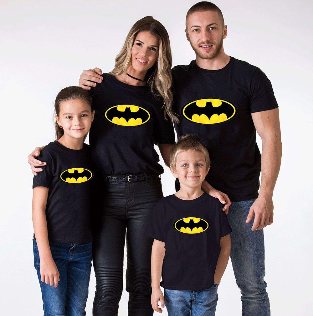 Batman Family Fitted Dad Mom Baby T 