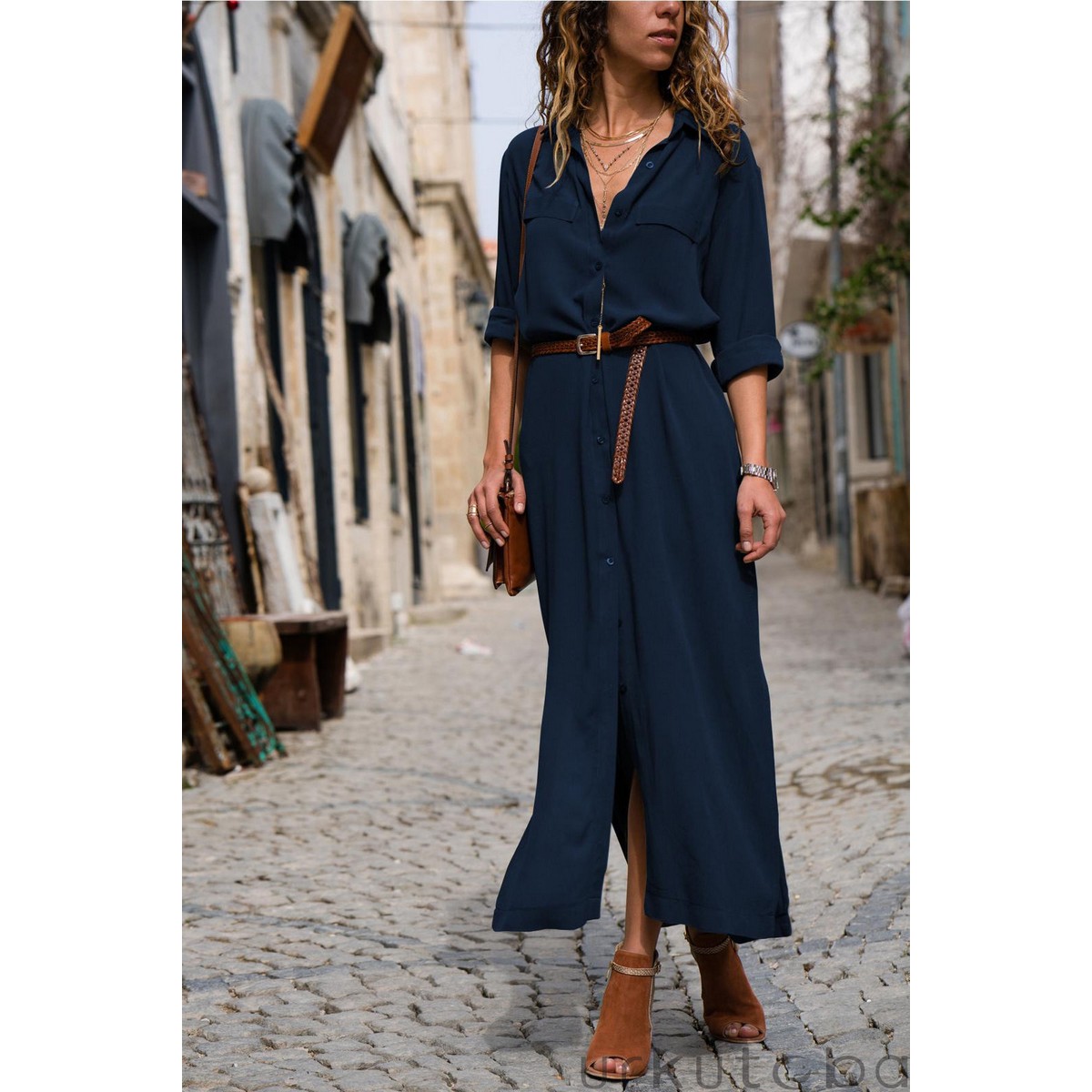 Long Blouse Shirt Dress 