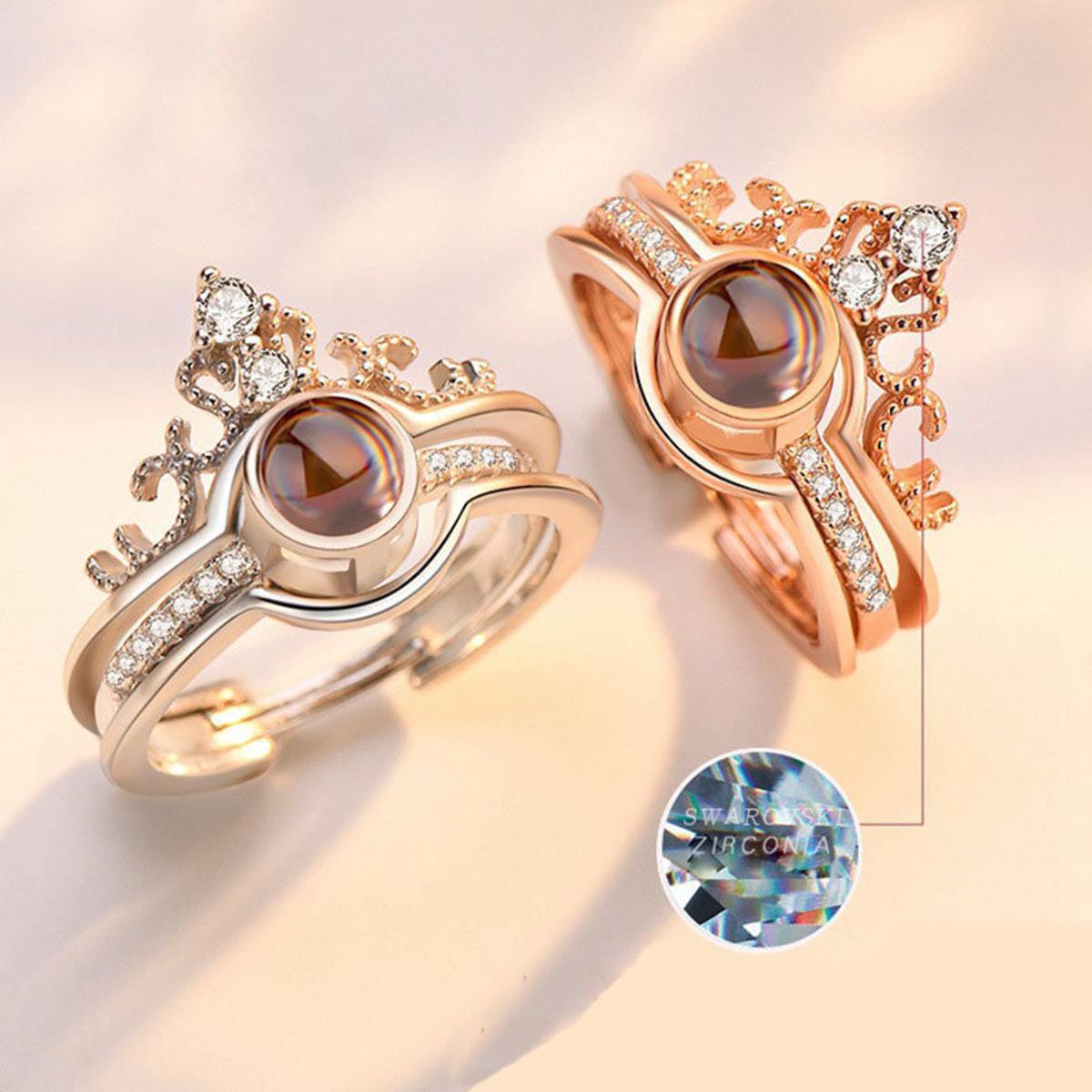 Ring 100 Languages I Love You Projection Ring Couple Romantic Love Memory Jewelry For Your Loved Once Valentine Gift