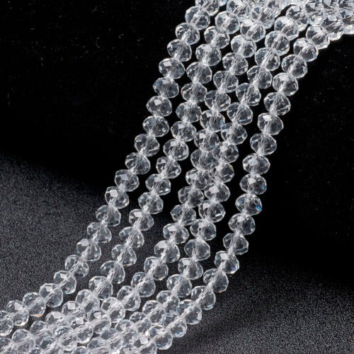 Crystal / Square glass beads (Black/White) | For Jewelry Bracelets and Clothing size 8mm,10mm