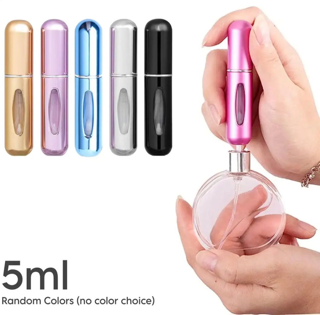 Portable 5ml Perfume Spray Bottle Aluminum Mini Refillable Travel Atomizer Perfume Container Multiple Color price in Pakistan