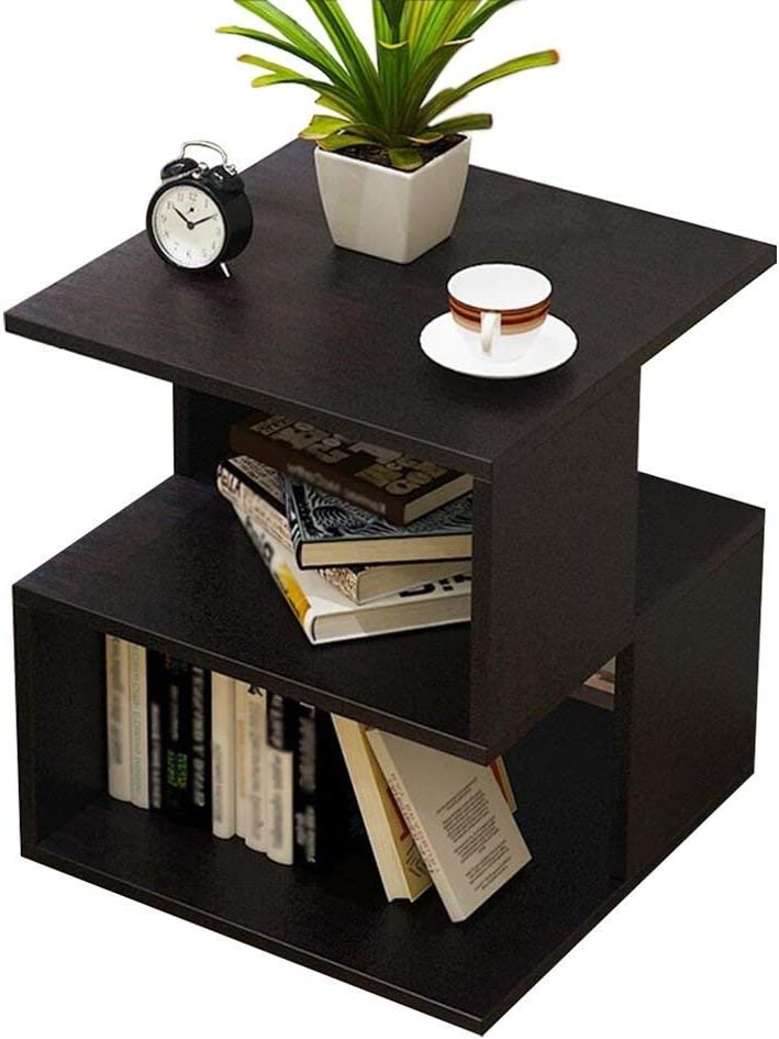 Hommey Rectangle Hallow Design Night Stand Storage Bedside Table (Customize)