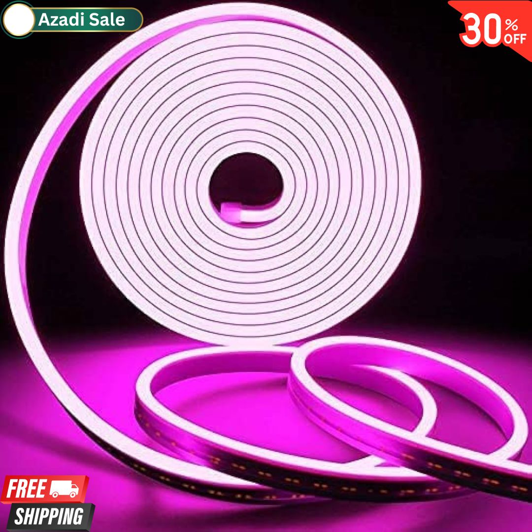 Neon Lights -  Neon Lights For Room - Led Strip Light - RGB Lights For Gaming Room - 16 ft IP65 Waterproof Kit - Lights For Mirror - Night Light - Lights For Room Decoration - Flexible Neon Light - Home Decoration Items By Galaxy Deals