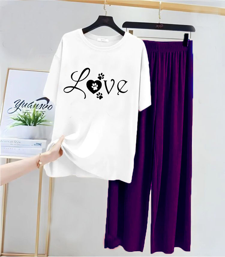 Night suit night wear lounge wear  flapper style night dress t shirt and flapper for women