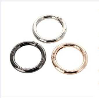 Spring Gate O Ring Openable Keyring Key Leather Bag Handbag Belt Strap Parts Pendant Buckle Snap Clasp Clip Trigger Hook