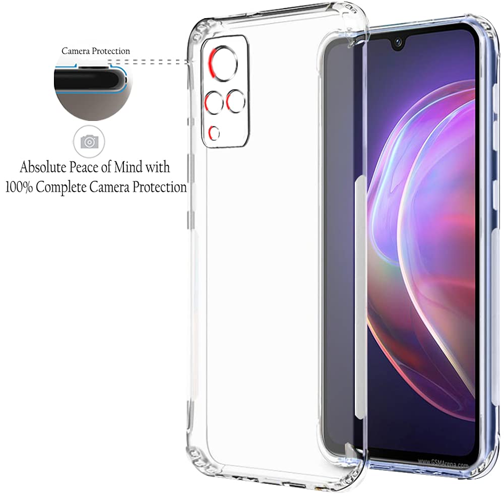 Transparent Back Cover for Vivo V21E and Y73 2021 with Camera Protection