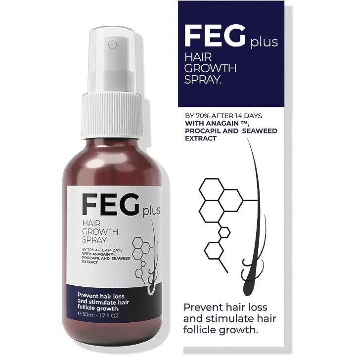 FEG PLUS Hair Growth SERUM and SPRAY 50ml For Men and Women, Hair & Beard Growth Oil