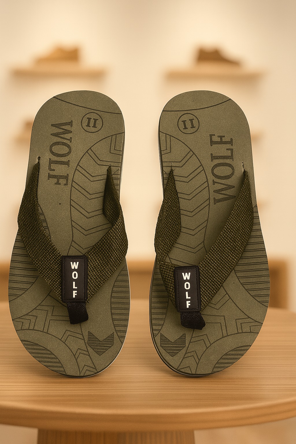 WOLF Brand Green Flips Flops Men Slippers High Trend , Men Slippers , Casual Slippers , Men's Everyday Chappals