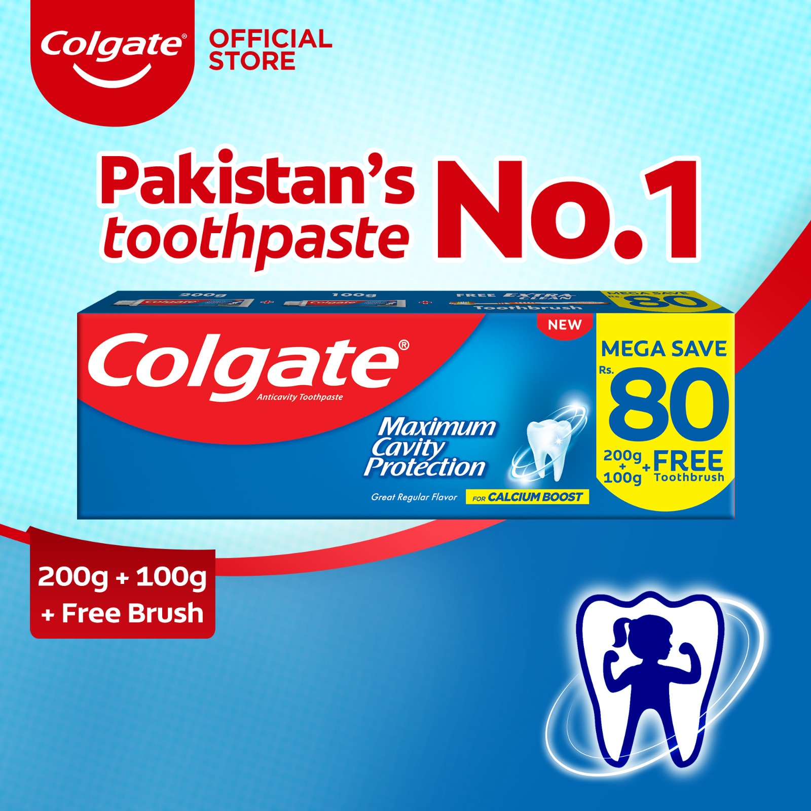 Colgate Maximum Cavity Protection Toothpaste 295g - Free Toothbrush Inside The Pack
