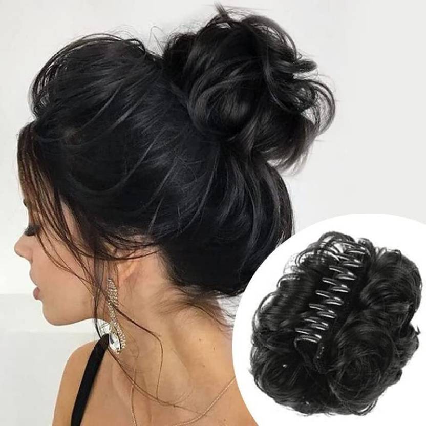 1Pcs Synthetic Nylon Messy Curly Claw/Clutcher Bun Extension for Girls Hair Extension