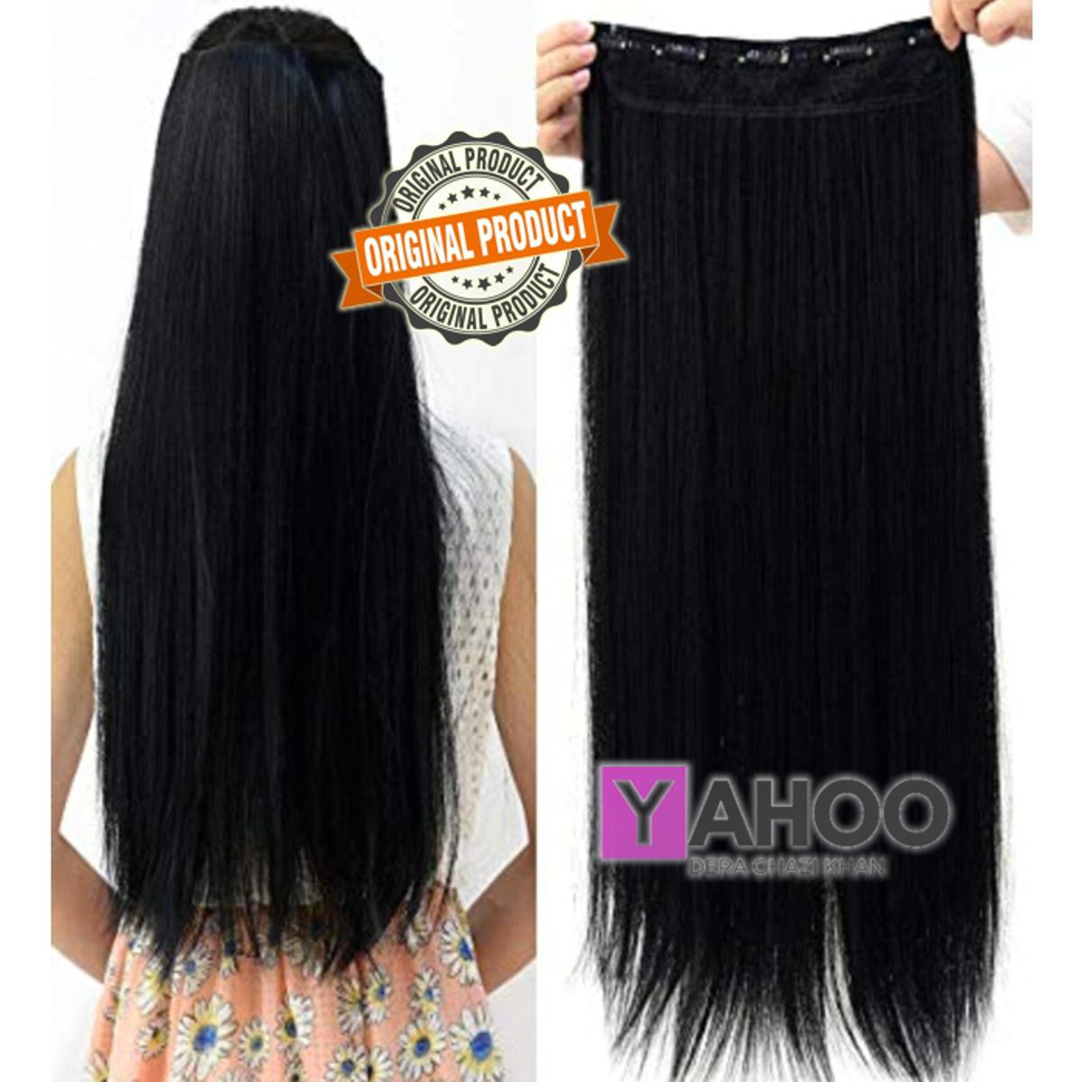 5 Clips Long Hair Extension 28 Inches - Black