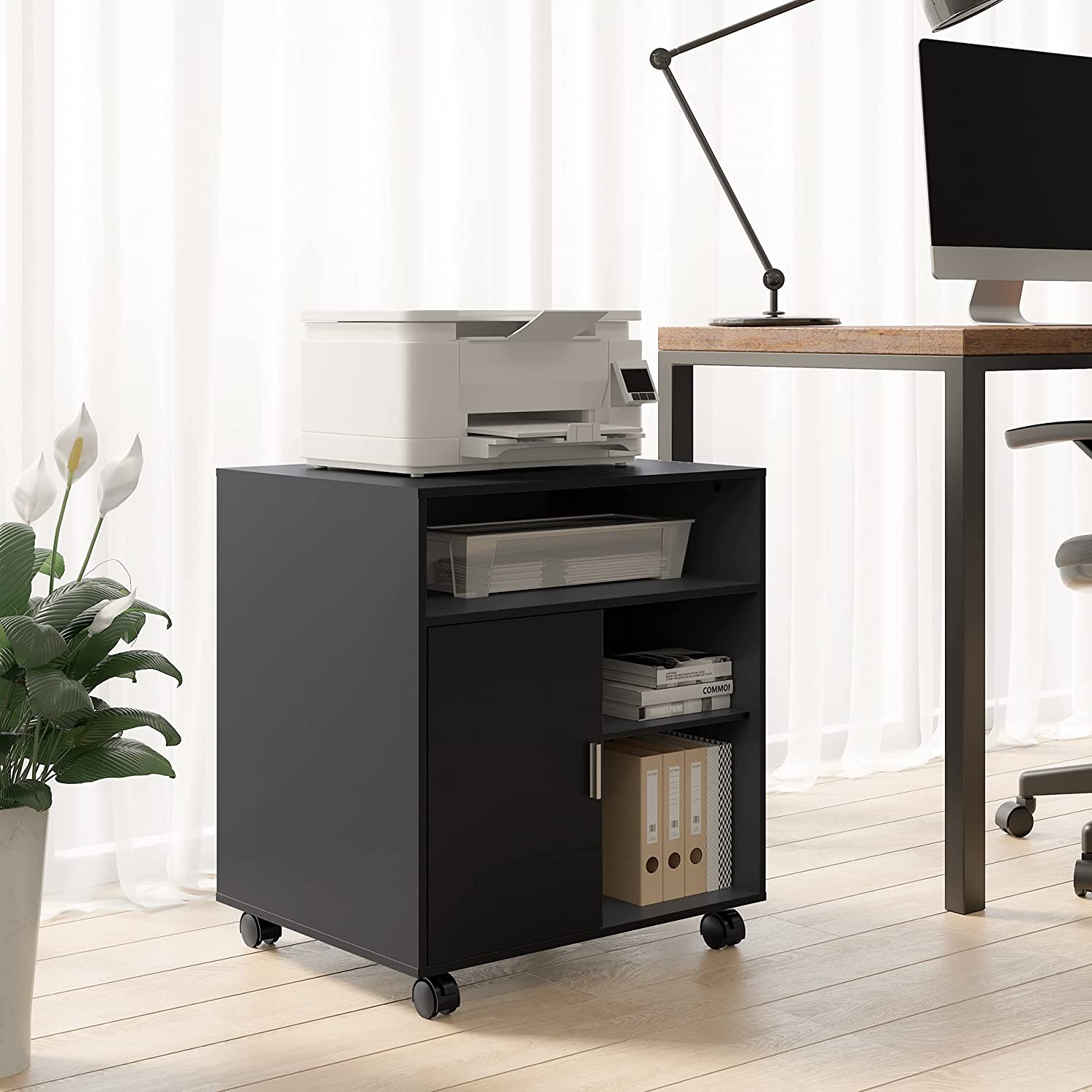 Aazon.co: Printer Desk Printer Stand Printer Shelf 3 Tier Printer - View #9