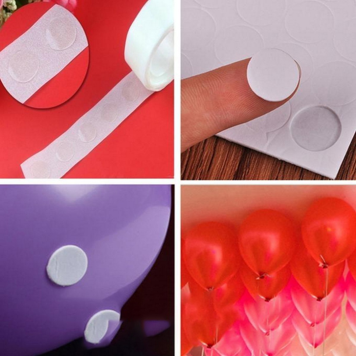 100 Dots Removable Adhesive Glue Dot PACK OF 100 GLUE DOTS, ADHESIVE GLUE  DOTS FOR STICKING BALLOONS BIRTHDAY BALLOON DECORATION TAPE