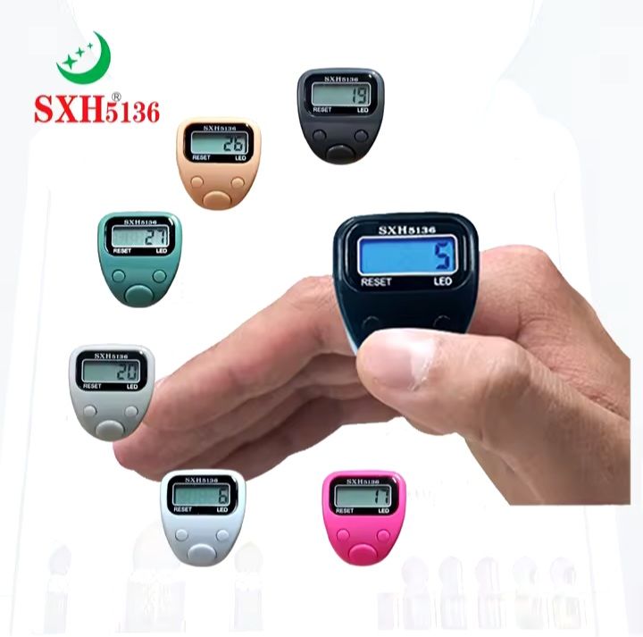Digital Finger Ring Tally Counter Tasbeeh - 5-Digit Handheld Zikr Clicker with LED Backlight for Prayer Counting - Night Mode LCD Display price in Pakistan