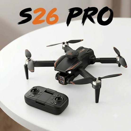 S26 Pro Drone with Dual Camera – Foldable WiFi FPV RC Quadcopter | 360 Laser Obstacle Avoidance| Brushless Motor Drone