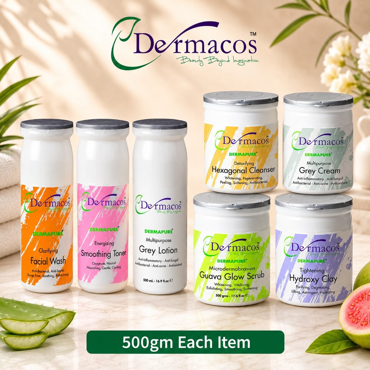 Facial Kit Combination-1 (500gm Each) Pack of 7 | Personal Care Set