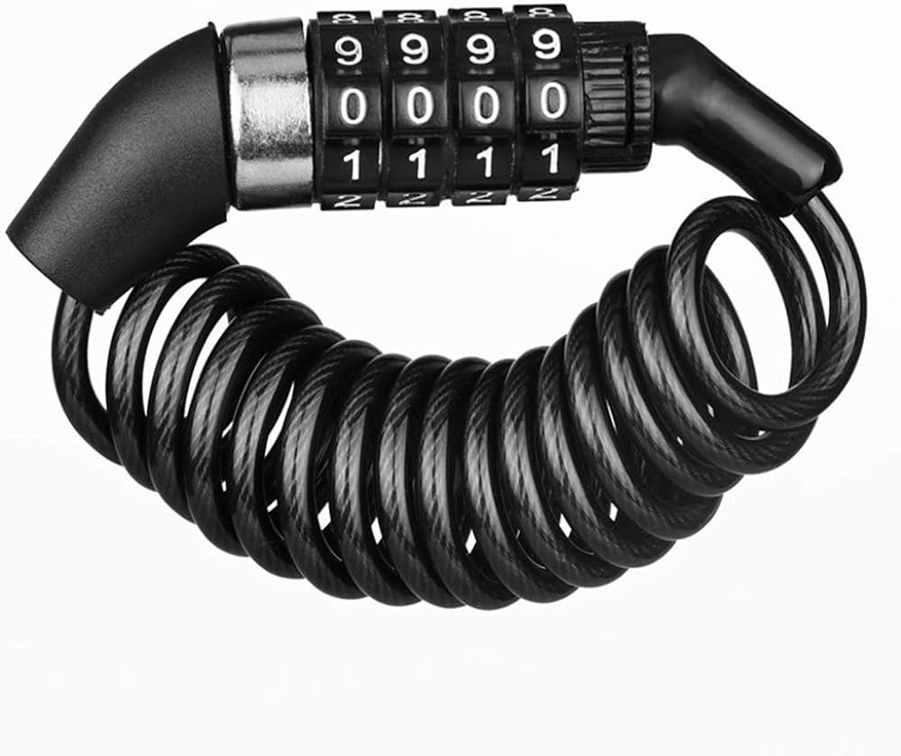 Universal 4-Digit Password Wire Lock – Anti-Theft Smart Security Cable ...