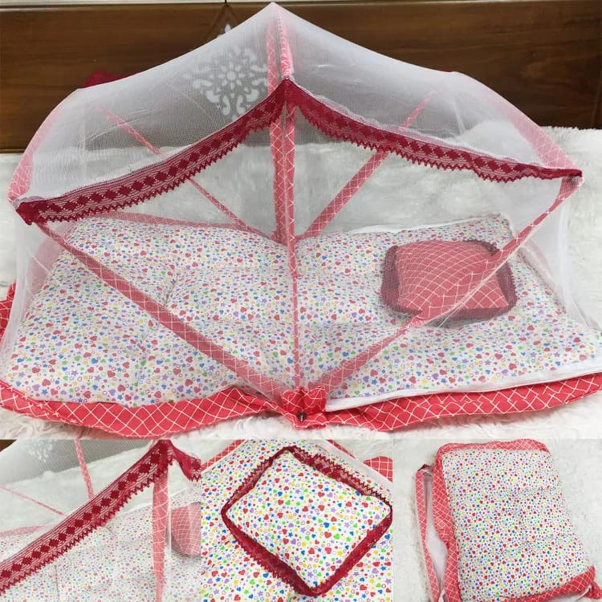 Fancy Baby Sleeping bag with Mosquito net Embroided Frill Crib 0-1 Year Infant Portable Folding Baby Cots Net Infant Sleeping Bag - baby bistar gaddi