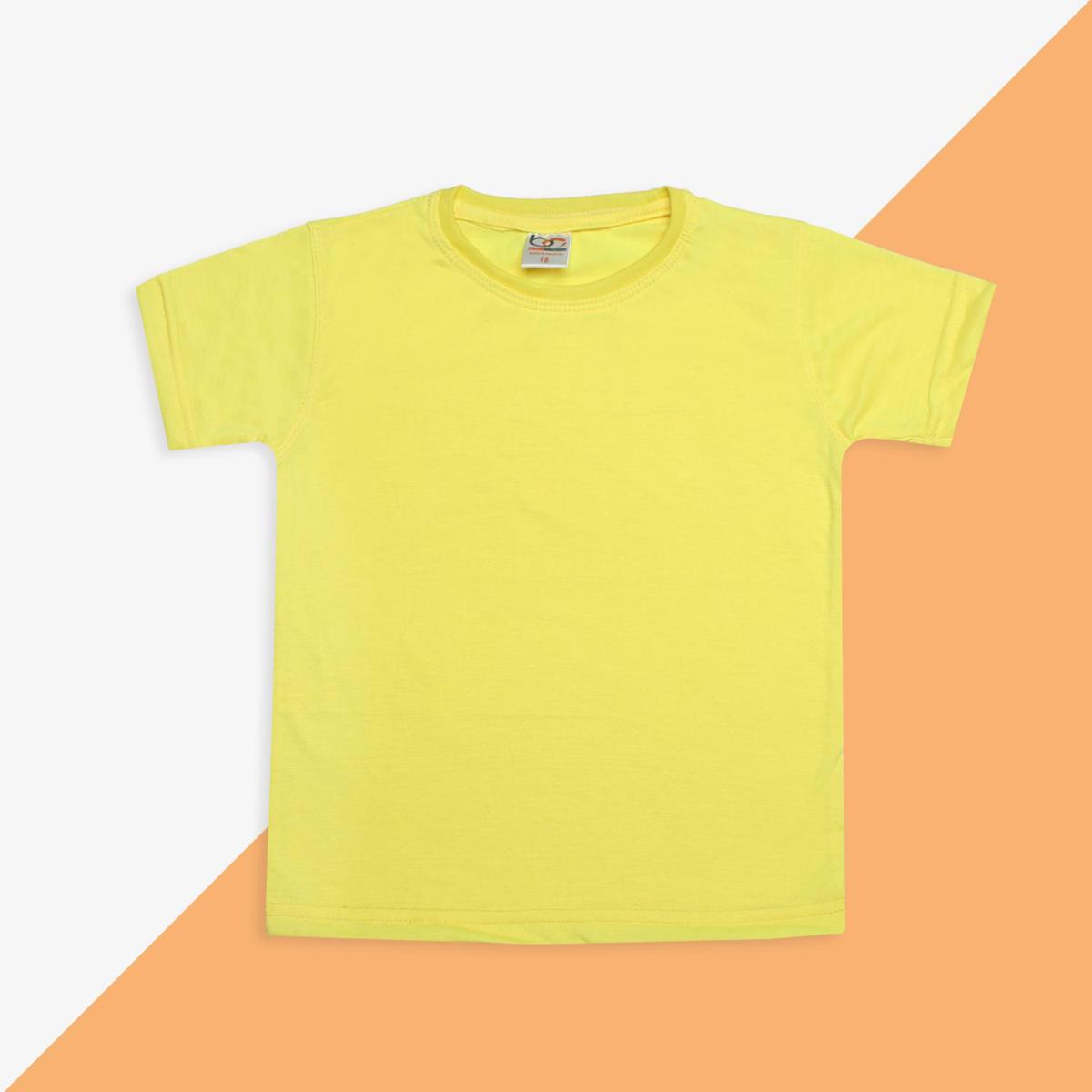 Bindas Collection 1 PC Round Neck Best Fabric Plain Tshirt For Boys / Kids