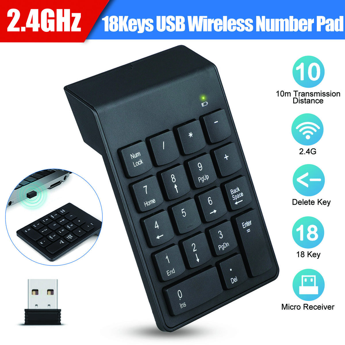WIRLESS NUMPAD / Bluetooth Wireless Numeric Keypad