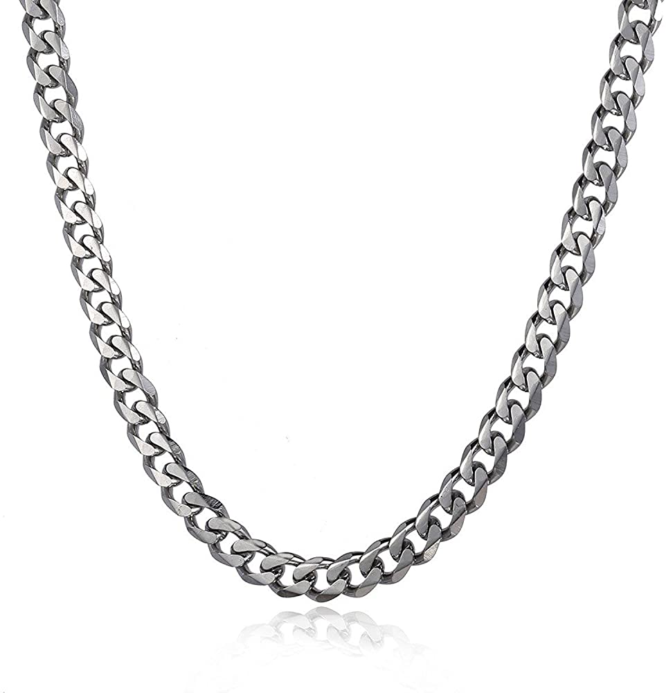 Silver Chain For Boys/Italian Thin Cuban Chain For Men/Boys
