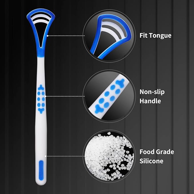 Double Head Tongue Scraper – Soft & Flexible Plastic Tongue Cleaner for Bad Breath and Oral Hygiene