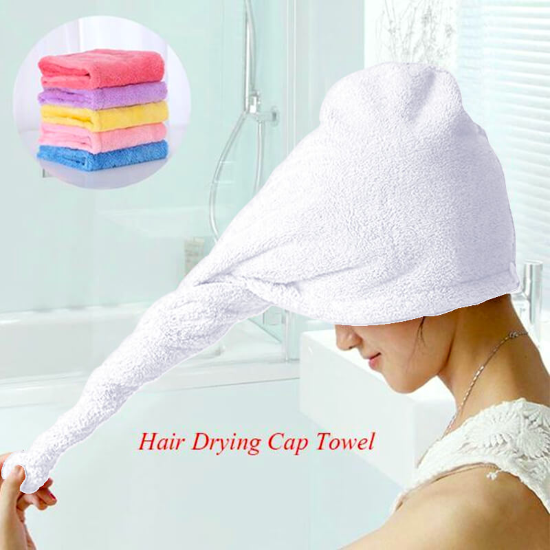 Microfiber Quick Dry Bath Hair Drying Towel Head Wrap Hat Super Absorbent Shower Cap -  Hair Dry Towel Super Absorbent Fast Quick Dry Bath Hair Drying Towel Head Wrap Hat Super Absorbent Shower Cap For Women And For Girls