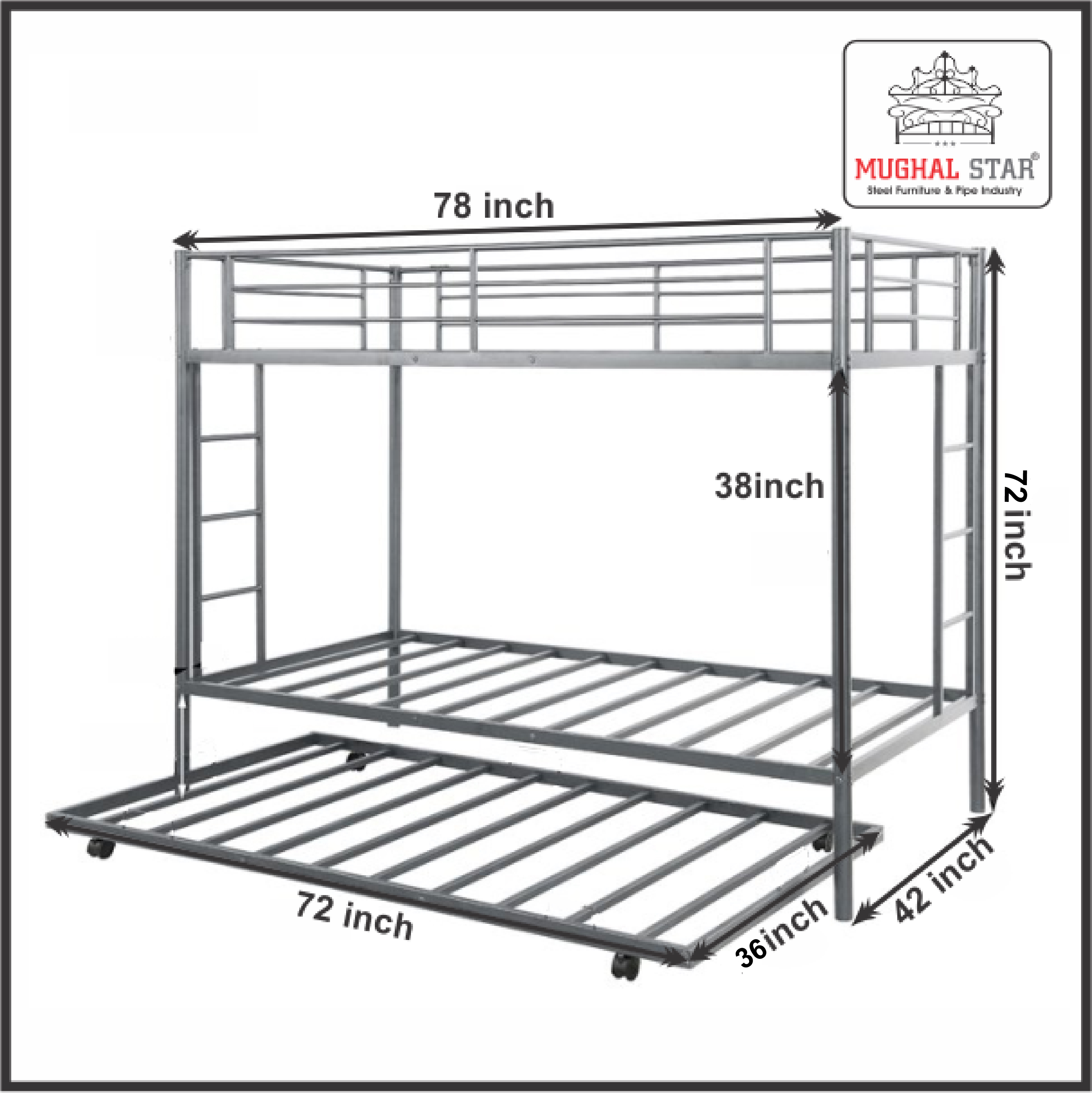 3 Story Bunk Bed/ 3 Step Bunk Bed/ Iron Bunk Bed