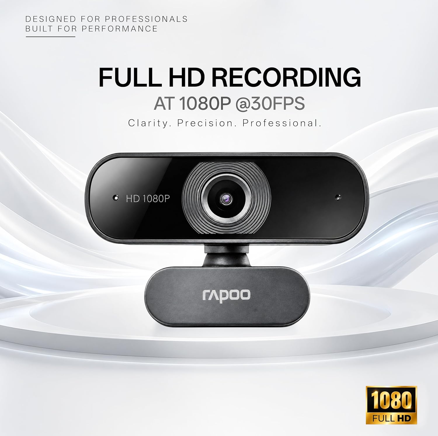 RAPOO C260 USB Full HD Webcam 1080p 30hz with Noise Cancelling Microphone 360 Horizontal 95 Super Wide-Angle 2mp 14 2391d18075ce0e5e48d05fb33b89638b