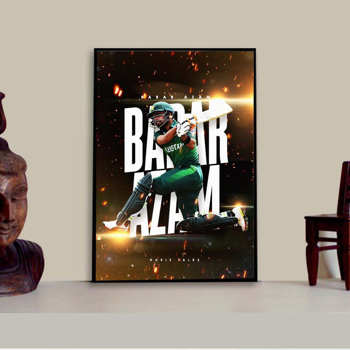 Babar Azam Photo Frame for Cricket Fans Digital Printed at CustomizeGiftsPK