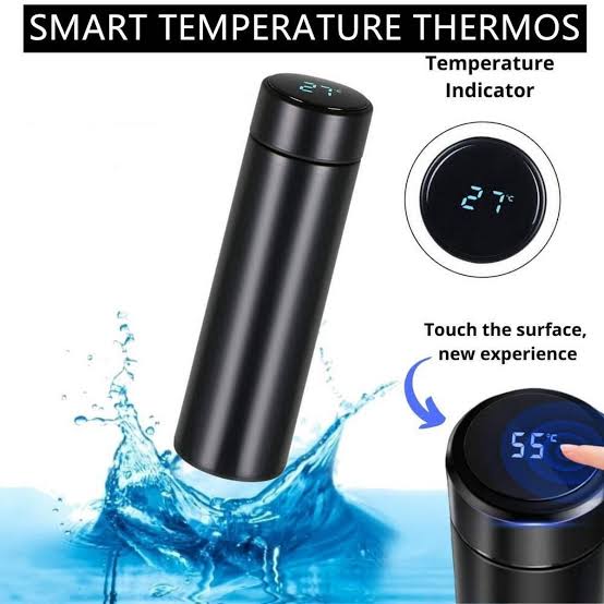 500ML Smart Thermos Water Bottle Led Digital Temperature Display Stainless Steel Coffee Thermal Mugs Intelligent Insulation Cups