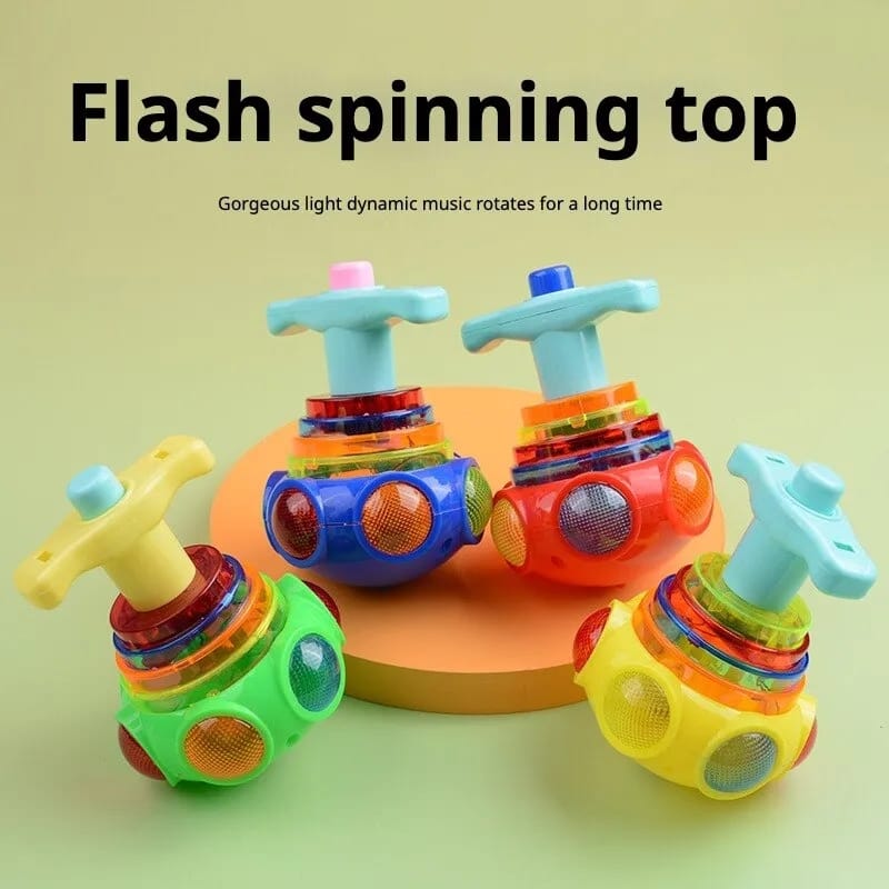 New Spinning Top Flash Luminous Spinning Tops Toy Colorful Top Ejection Toy Flashing Led Gyroscope Children Classic Toys