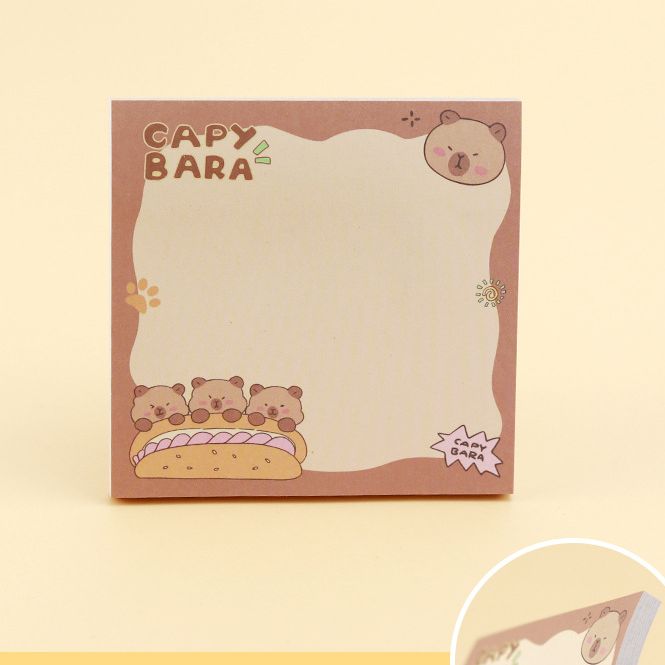 Kawaii Capybara Sticky Notes | Cute Cartoon Memo Pads | 50 Sheets ...