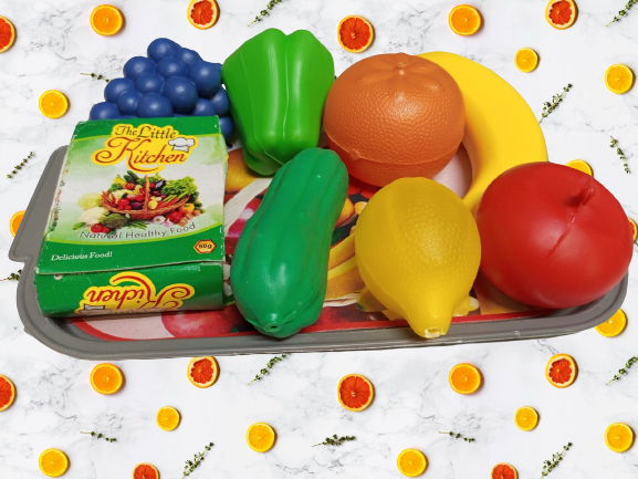 Artificial Food Toy For Kids Pretend Play Plastic toys Mix Bag Full kitchen Toy Playset