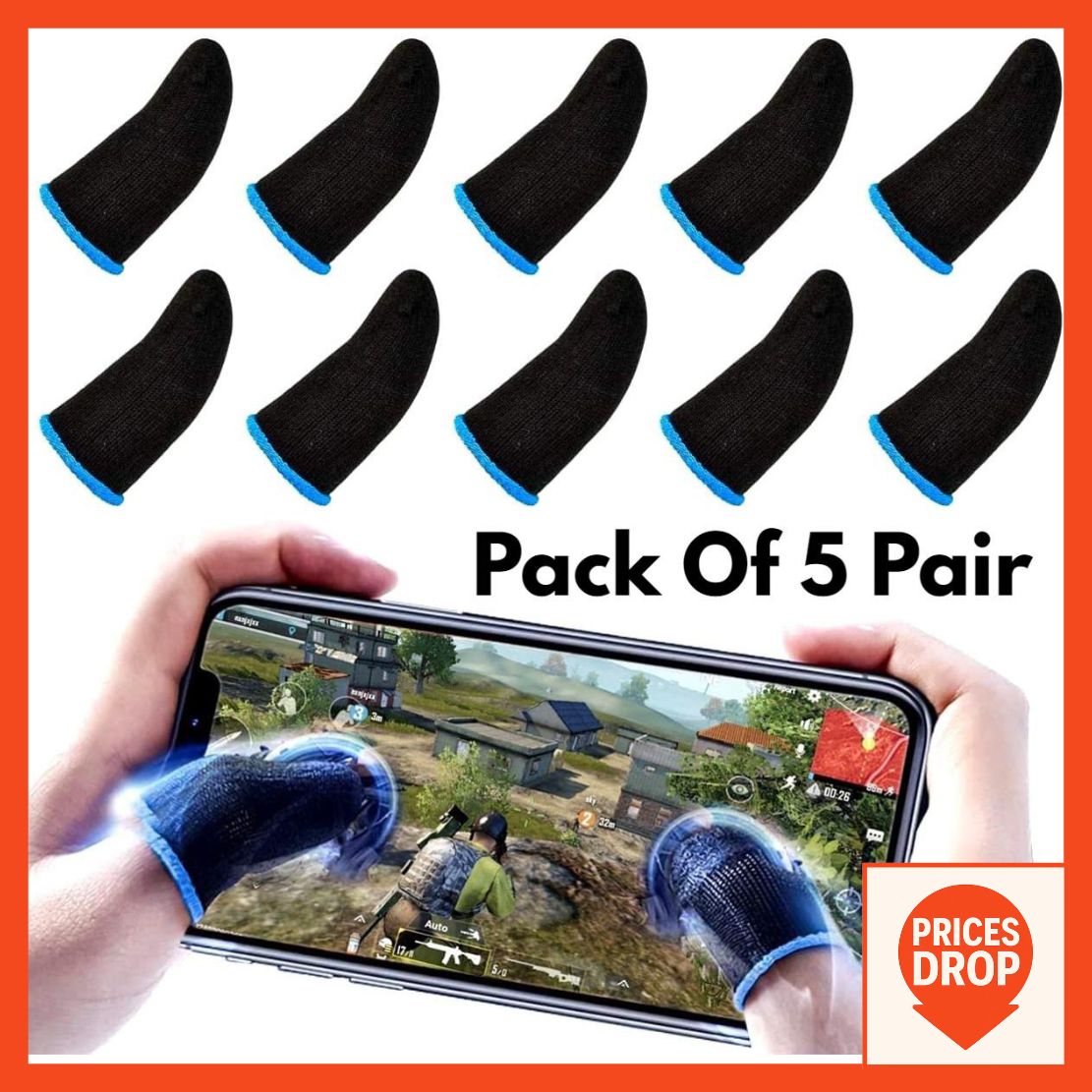 2.8🎮✨Mobile Gaming Thumb Sleeves | Ultra Smooth Touch Control Finger Gloves for Fast Response & High Accuracy Gameplay | Sweat Proof Gaming Accessory | Prices Drop Store