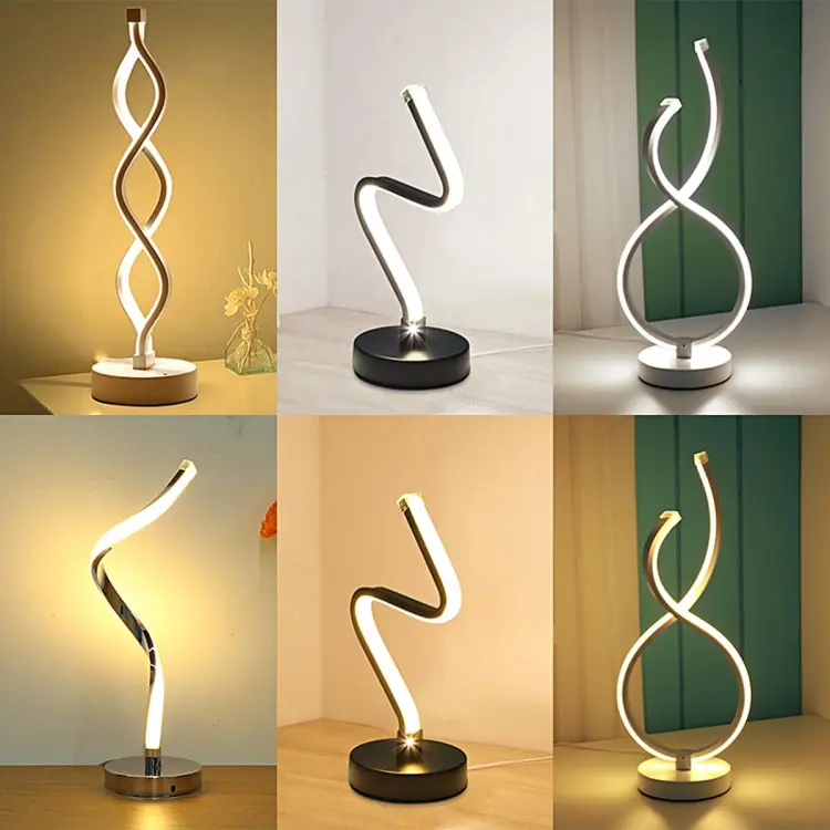 Modern Minimalist Table Lamp Led Spiral