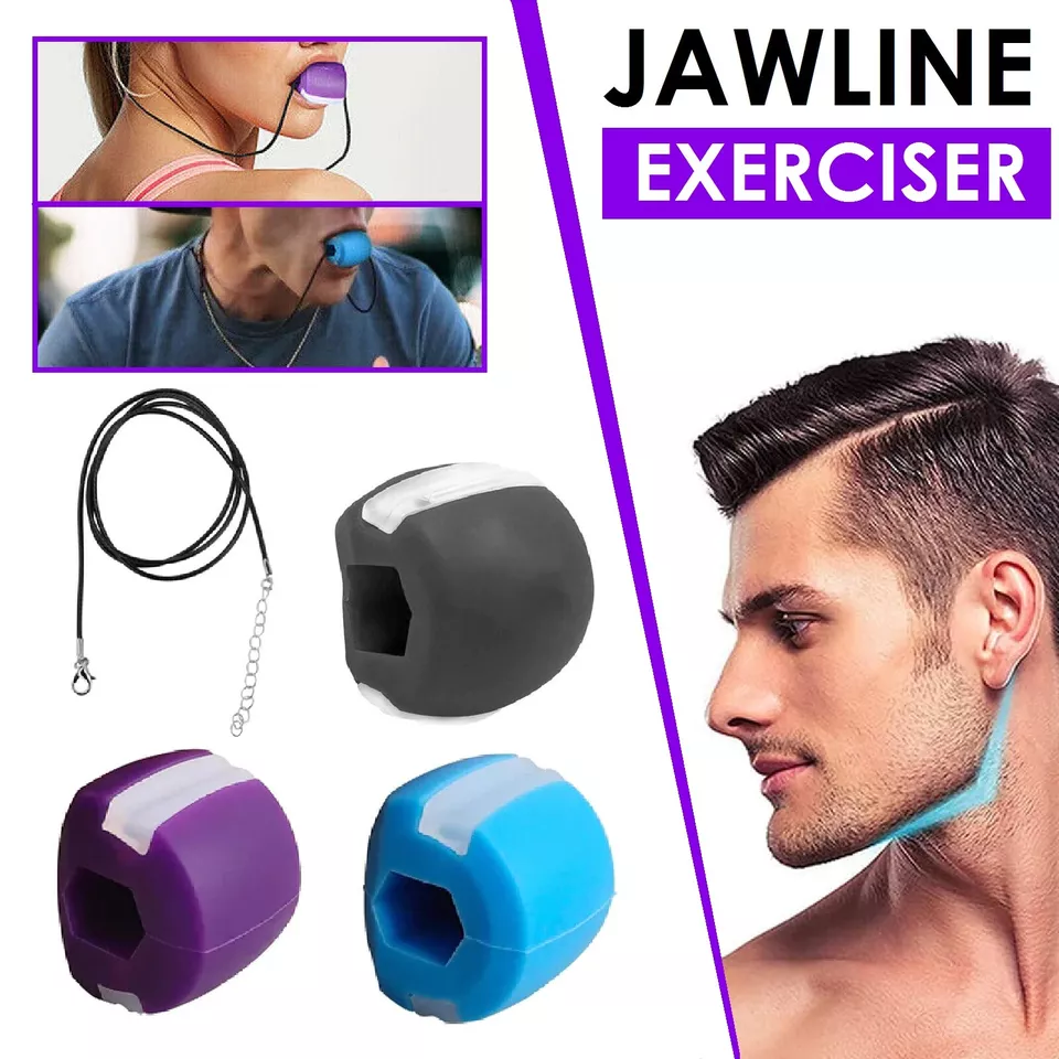 Jawline Exercise Ball Chew Jawline Shaper for Men Women Double Chin Reduce, Jawline Exerciser Face Slimming Skin Toner Jawline Training Ball Mouth Exercise Fitness - Buzzaar
