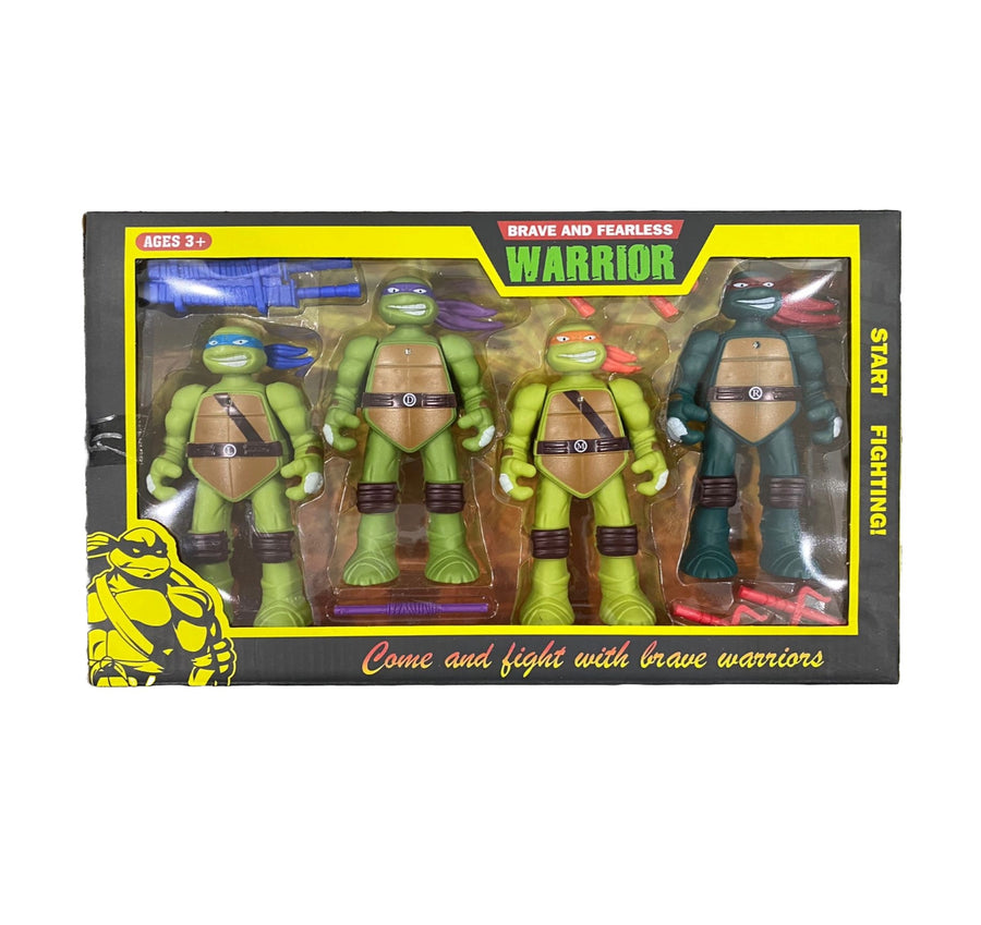Teenage Mutant Ninja Turtles Action Figures Set For Kids With Light 4Pc