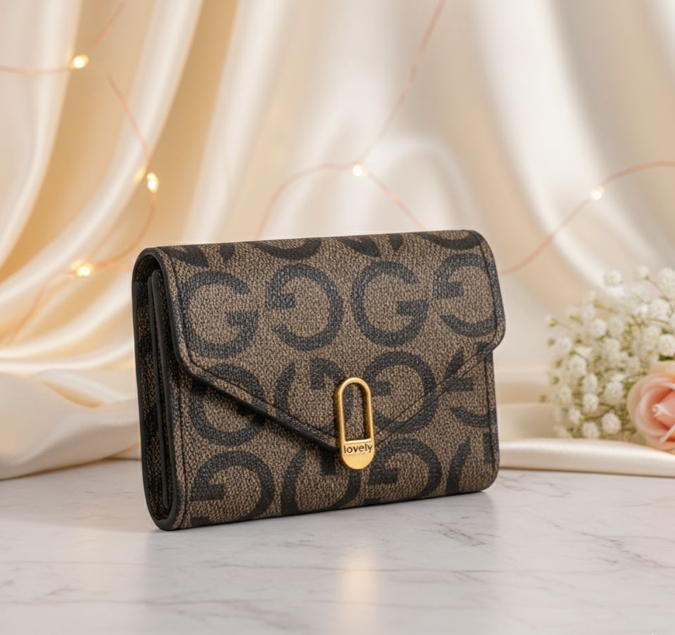 Ladies trifold colorful small wallets for girls and women