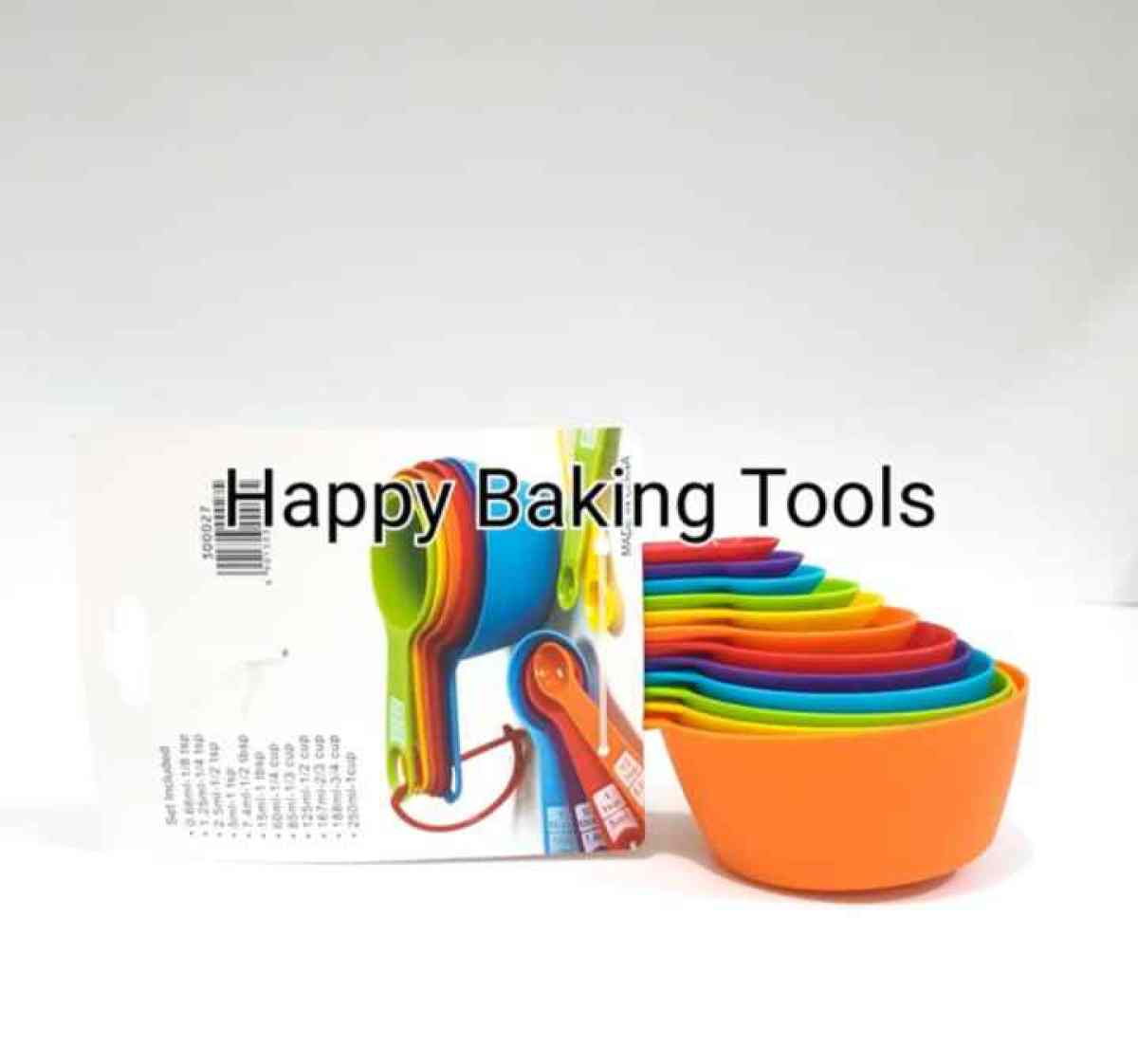 Mix Color Measuring Cups And Spoons Set Of 12, Plastic - View #7