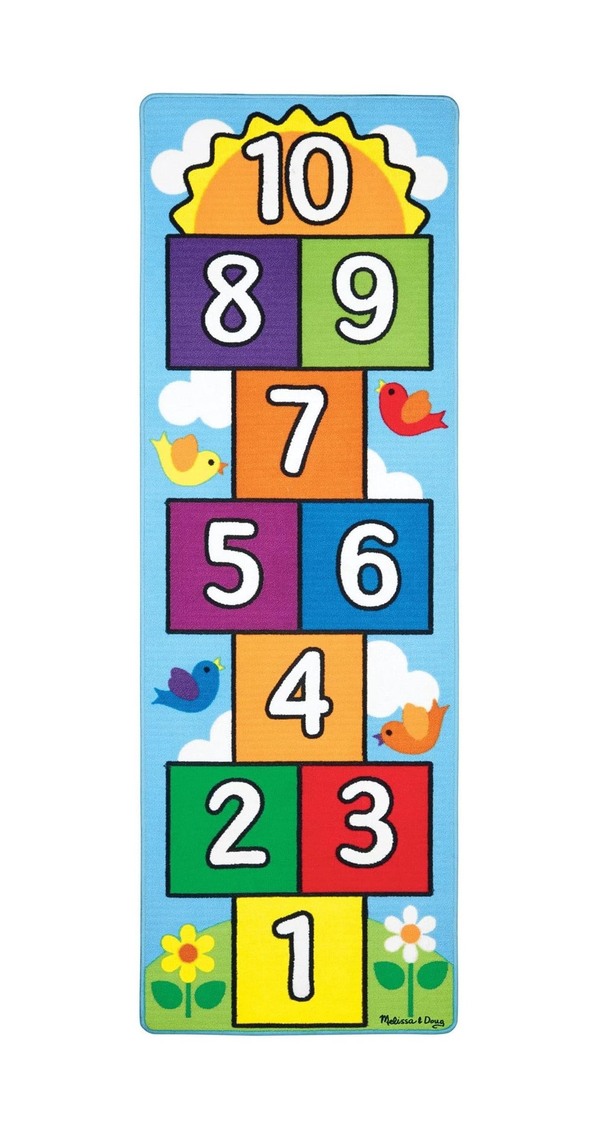 Hopscotch Kids Play Mat 5ft x 2ft – Hop & Count Jumping Game Rug for Children | Waterproof PVC Activity Mat | Indoor Outdoor Learning Toy for Kids 4–10 Years