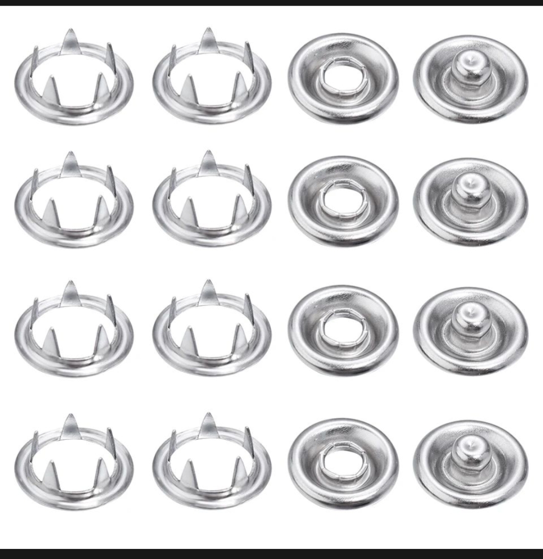 Plier Pressing Button Press Studs Pliers 9.5mm Metal Sewing Prong Rings Buttons Clip Pliers DIY Clothes Tool for Sewing Leather Rivets Bags Clothes Metal Sewing Prong Ring Buttons for Clothes Plier Pressing Ring Metal Button