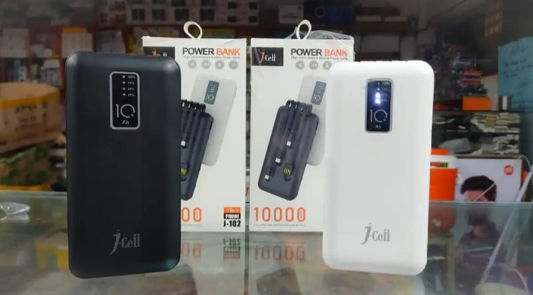 J CELL power bank 10000 MAH-Fast charging power bank-power bank-Portable power bank-Universal power bank charger-10000mah power bank-Mini power bank- Power bank-Android power bank-Smart fast charging supported power bank