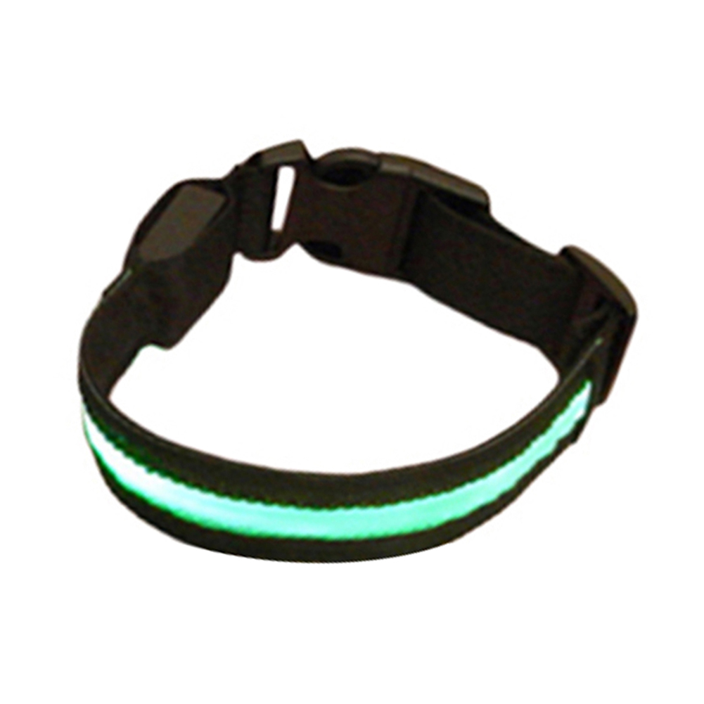 Pet Dog Puppy Nylon Glow in the Dark Collar LED Light Soft