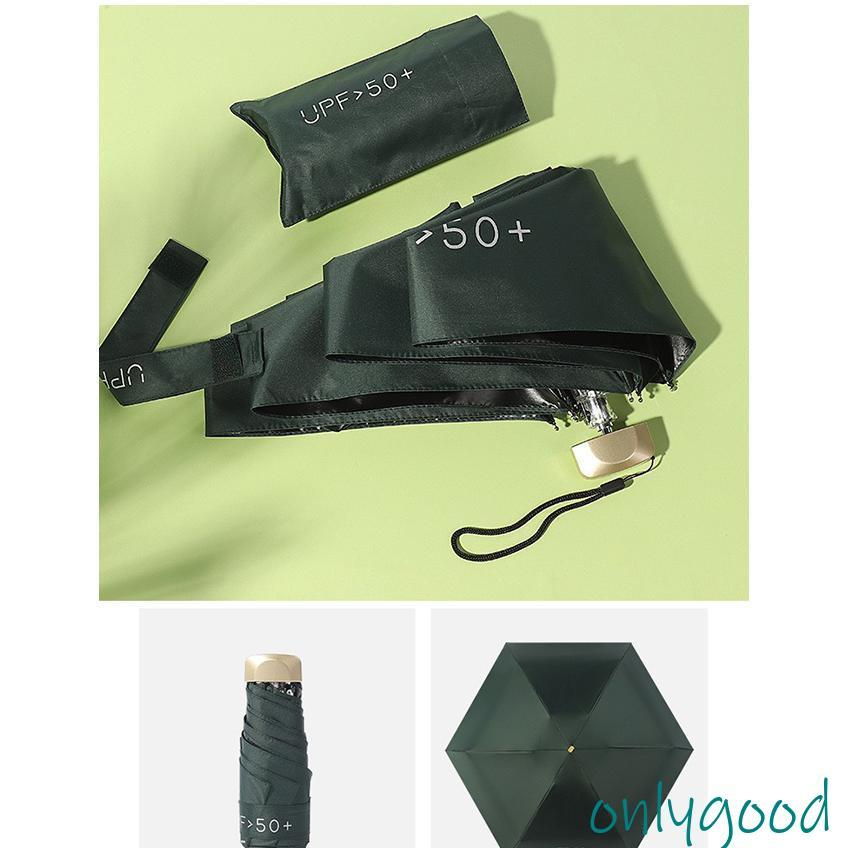 Mini pocket umbrella for rain, folding vinyl umbrella with UV ultraviolet protection, pocket sunshade, capsule - Lite Green