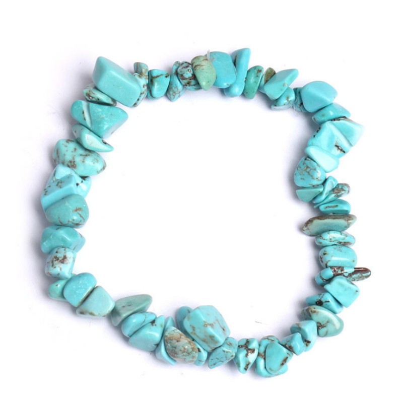 【Super21】Chakra Reiki Natural Stone Chip Beads Bracelet Pink Quartz