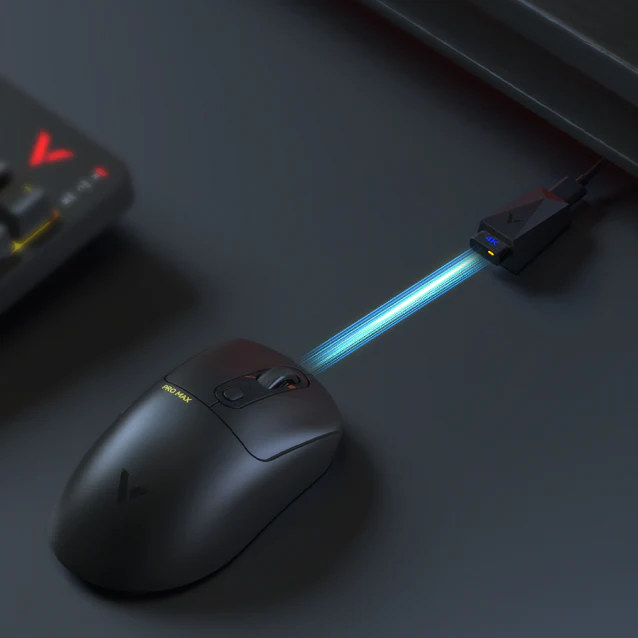 RAPOO VT3 PRO MAX Wireless Gaming Mouse White 8KHz Wired and 4KHz Polling Rate Wireless Connection 30000 DPI 8 Programmable Buttons Wireless Charging Support with Pro Sensor 18 2407363256018c9a5989ee17fc031bf4