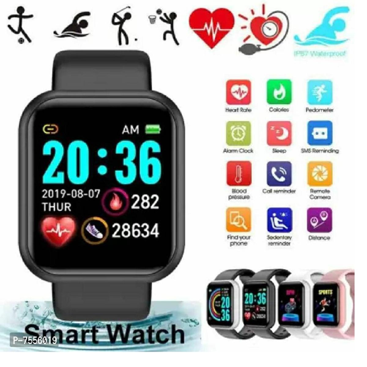 D20 Bluetooth Smart Watch Men Waterproof Sport Fitness Tracker Smart Bracelet Blood Pressure Heart Rate Monitor Y68 Smartwatch price in Pakistan