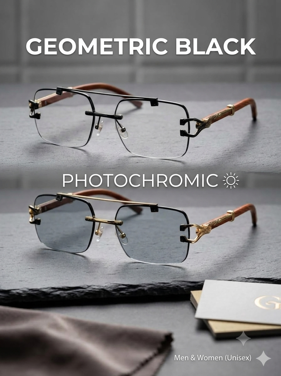 2-in-1 Photochromic Sunglasses for Men & Women - Anti Blue Light Computer Glasses - Auto Color Changing Transition Eyewear